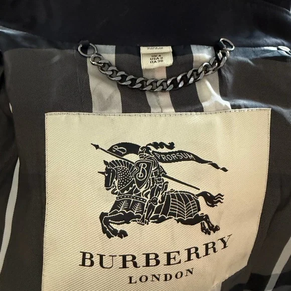 Burberry black Double-Breasted Trench Coat - Picture 2 of 13